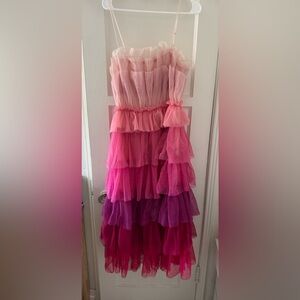 Storia Pink and Purple Layered Dress